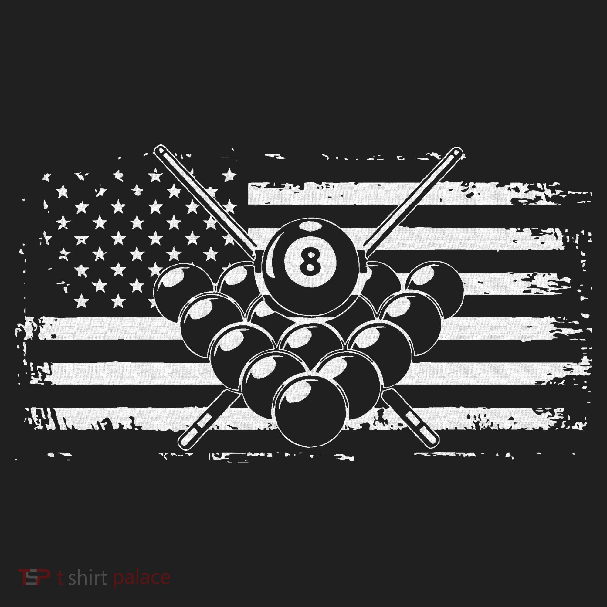 Billiards Pool Billiards American Flag Gift Golf Towel