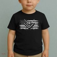 Billiards Pool Billiards American Flag Gift Toddler T-Shirt thumb 2