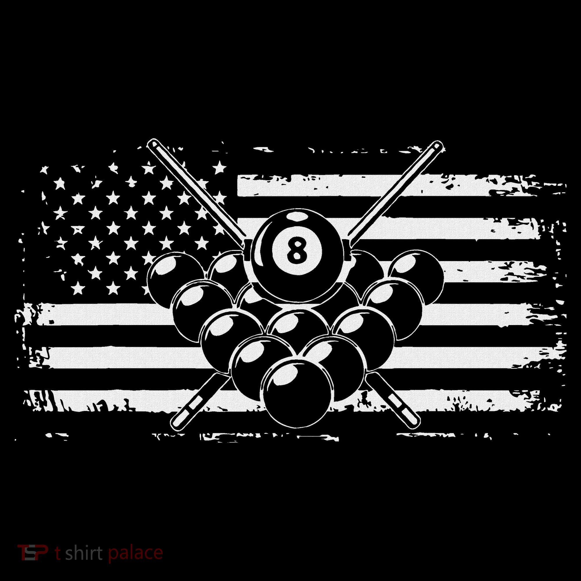 Billiards Pool Billiards American Flag Gift Women's T-Shirt
