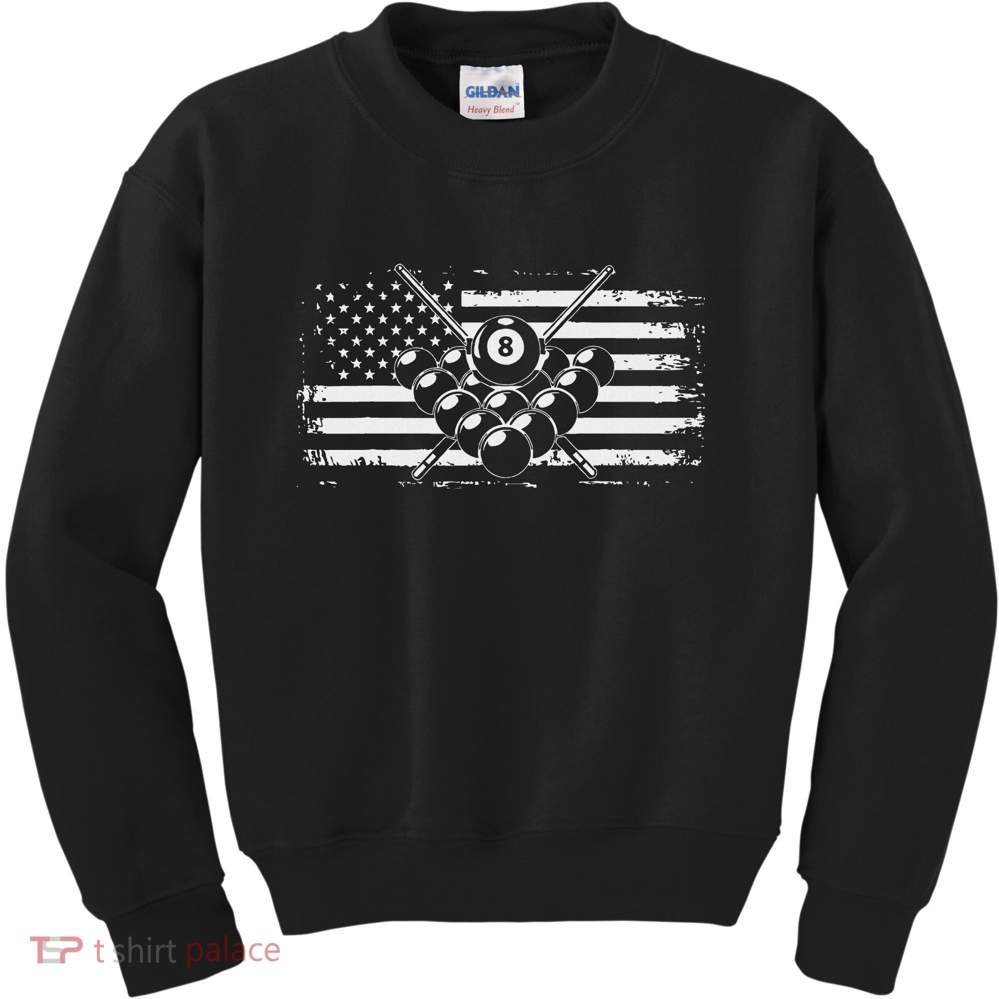 Billiards Pool Billiards American Flag Gift Kids Sweatshirt