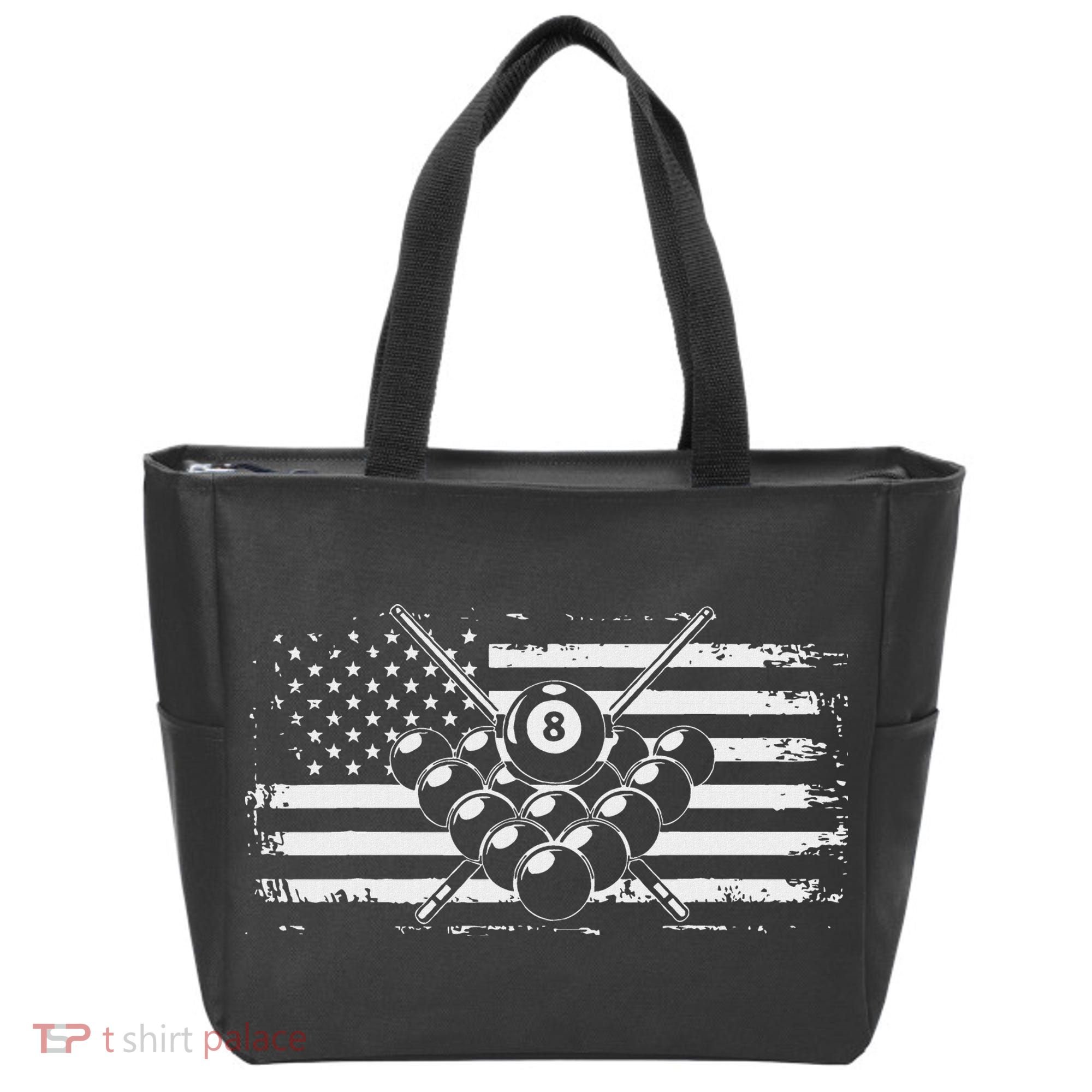 Billiards Pool Billiards American Flag Gift Tote Bag
