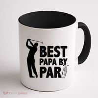 Best Papa By Par Fathers Day Golf Coffee Mug thumb 1