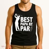 Best Papa By Par Fathers Day Golf Tank Top thumb 3