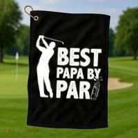 Best Papa By Par Fathers Day Golf Golf Towel thumb 1