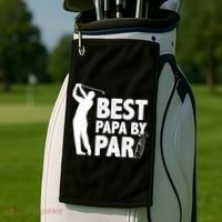 Best Papa By Par Fathers Day Golf Golf Towel thumb 2