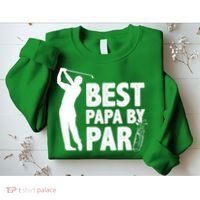 Best Papa By Par Fathers Day Golf Sweatshirt thumb 2