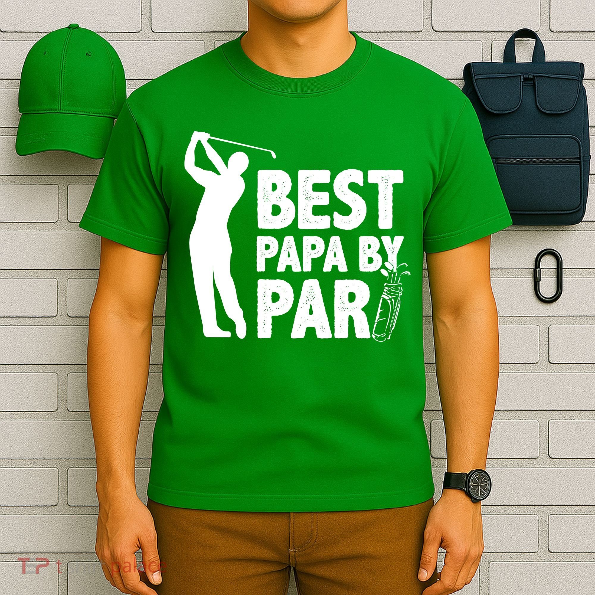 Best Papa By Par Fathers Day Golf T-Shirt