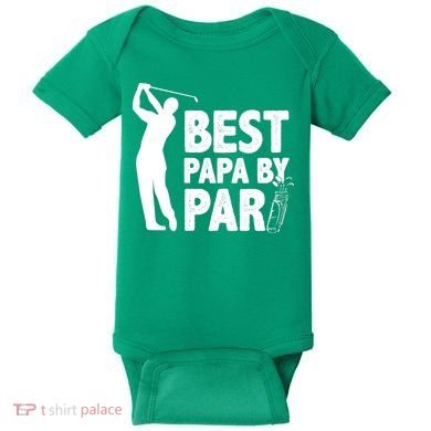 Best Papa By Par Fathers Day Golf Baby Bodysuit