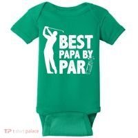 Best Papa By Par Fathers Day Golf Baby Bodysuit thumb 0