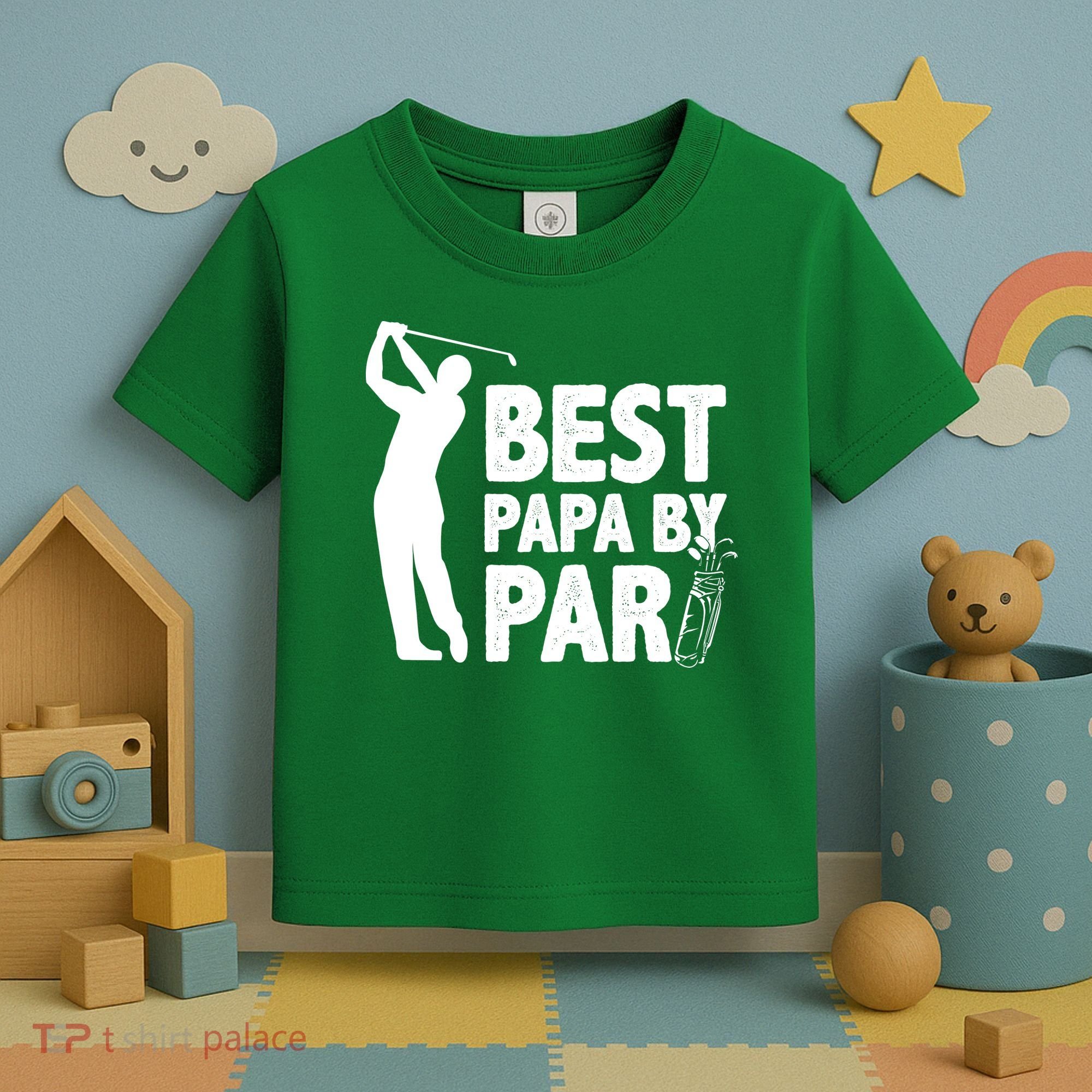 Best Papa By Par Fathers Day Golf Toddler T-Shirt
