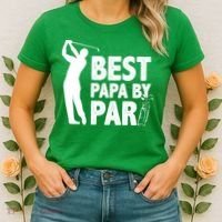 Best Papa By Par Fathers Day Golf Women's T-Shirt thumb 2