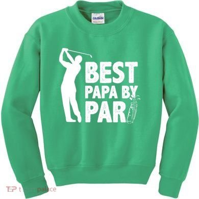 Best Papa By Par Fathers Day Golf Kids Sweatshirt