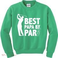 Best Papa By Par Fathers Day Golf Kids Sweatshirt thumb 0