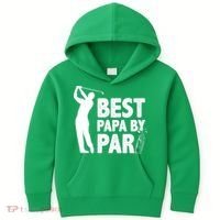 Best Papa By Par Fathers Day Golf Kids Hoodie thumb 0