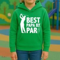 Best Papa By Par Fathers Day Golf Kids Hoodie thumb 3