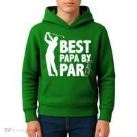 Best Papa By Par Fathers Day Golf Kids Hoodie thumb 4