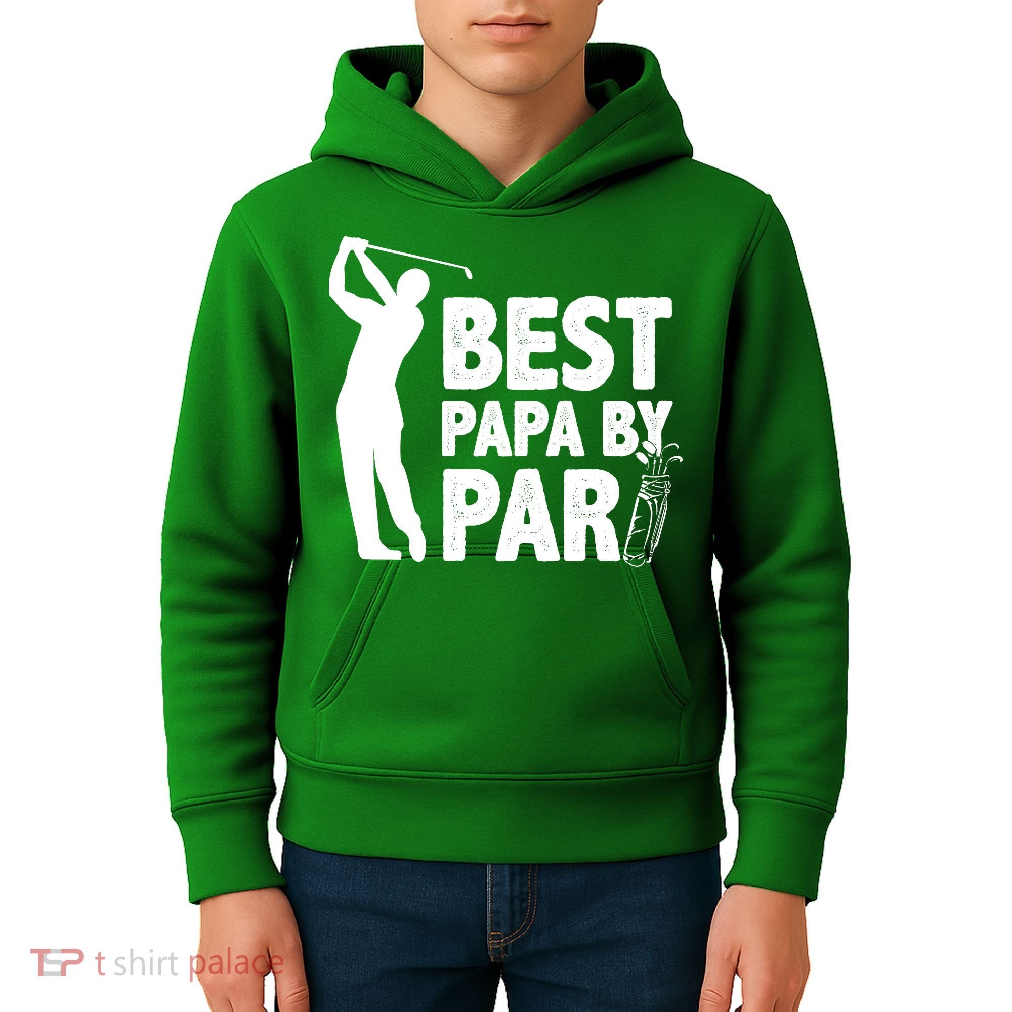 Best Papa By Par Fathers Day Golf Kids Hoodie