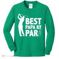 Best Papa By Par Fathers Day Golf Kids Long Sleeve Shirt thumb 0