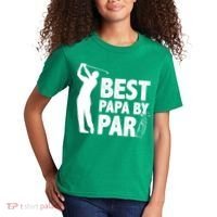 Best Papa By Par Fathers Day Golf Kids T-Shirt thumb 2