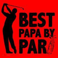 Best Papa By Par Fathers Day Golf Santa Hat thumb 1