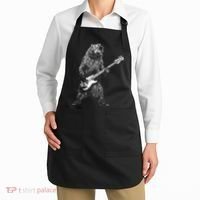 Bear Playing Bass Guitar Animal Playing Guitar Apron thumb 2