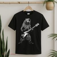 Bear Playing Bass Guitar Animal Playing Guitar T-Shirt thumb 2