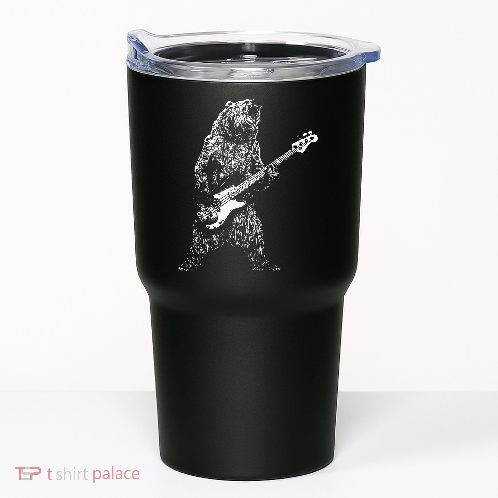 Bear Playing Bass Guitar Animal Playing Guitar Tumbler