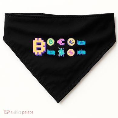 Bitcoin Pixelated USA-Made Doggie Bandana