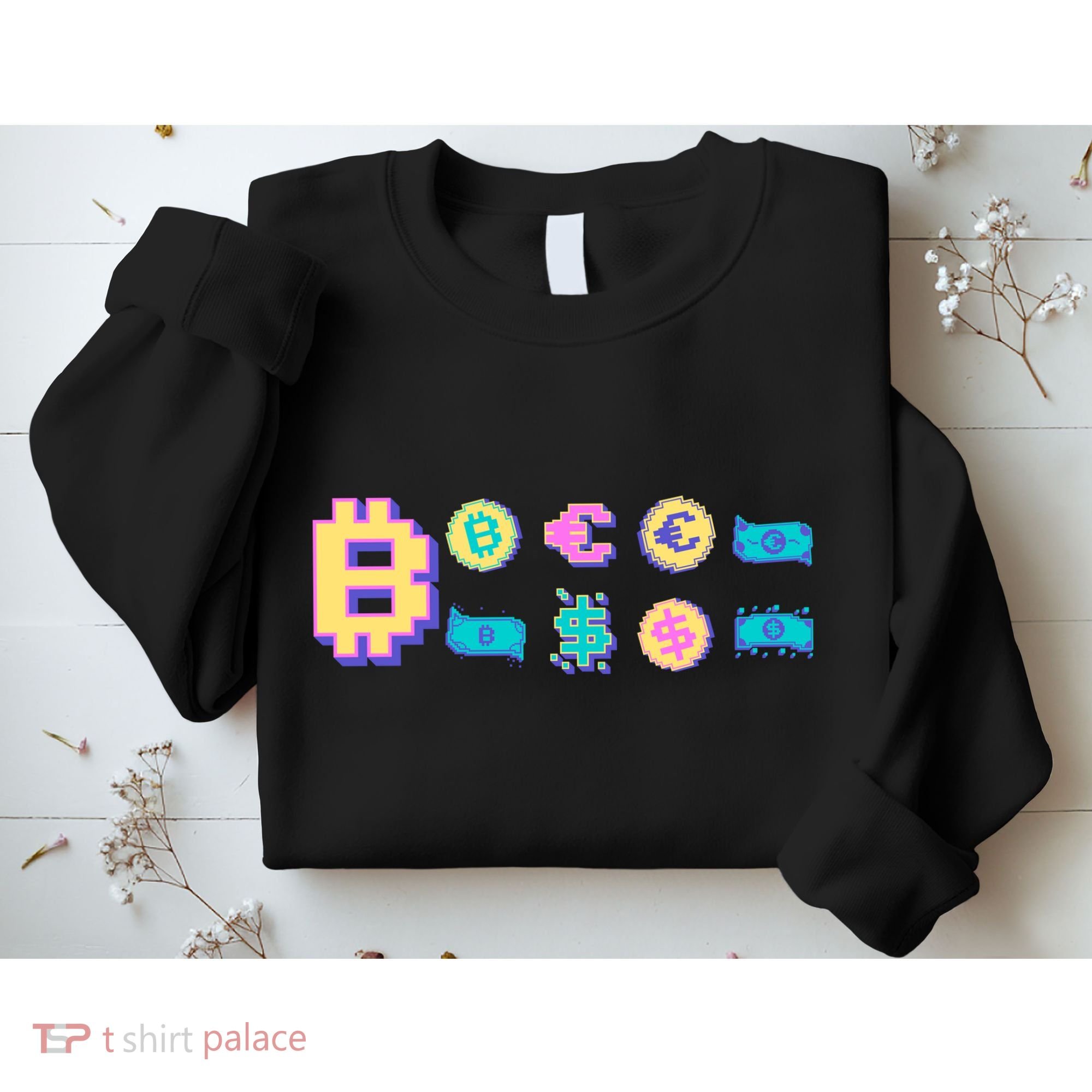 Bitcoin Pixelated Sweatshirt