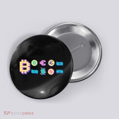 Bitcoin Pixelated Button