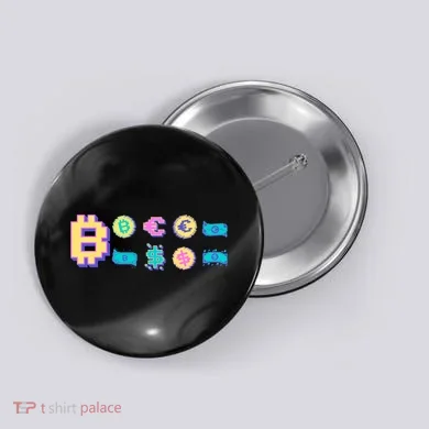 Bitcoin Pixelated Button