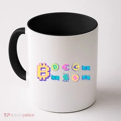 Bitcoin Pixelated Coffee Mug