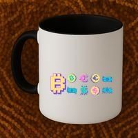 Bitcoin Pixelated Coffee Mug thumb 2