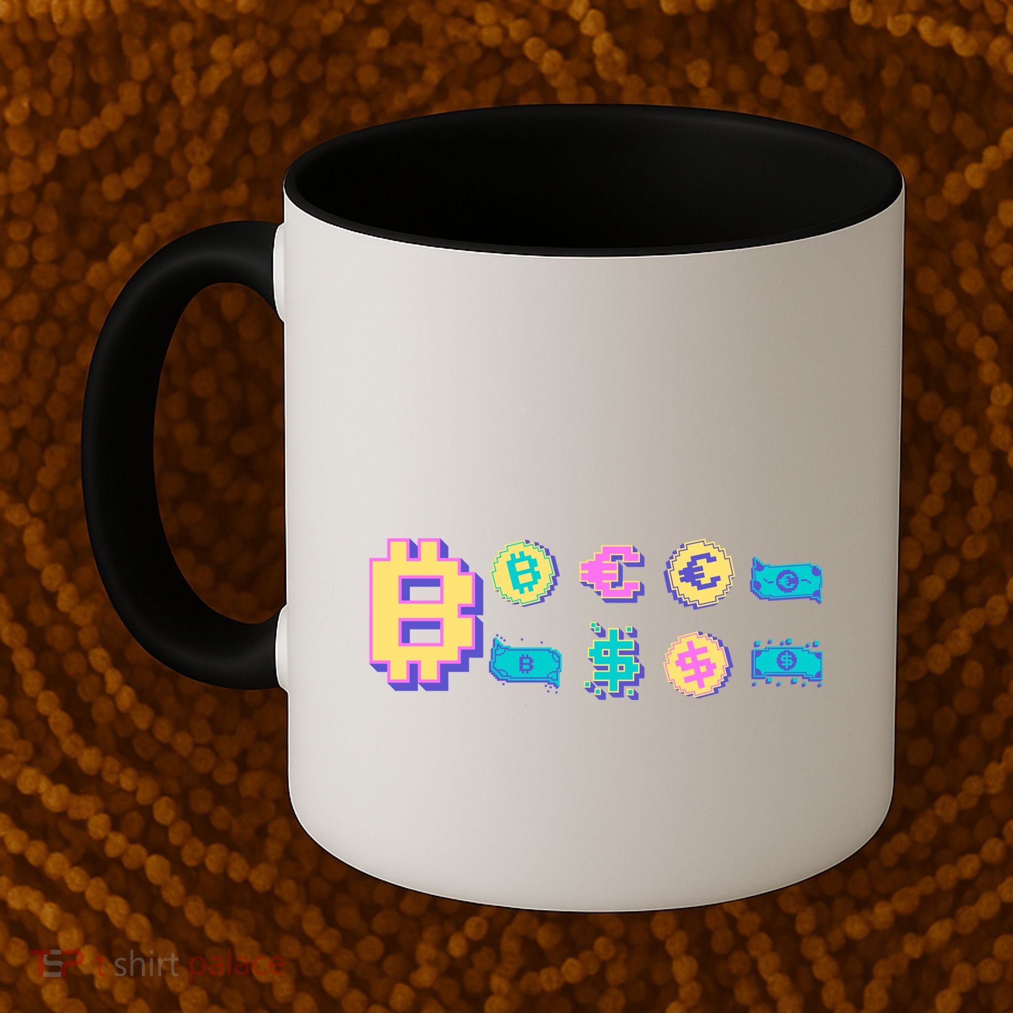 Bitcoin Pixelated Coffee Mug