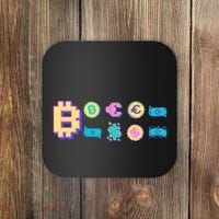 Bitcoin Pixelated Coaster thumb 0