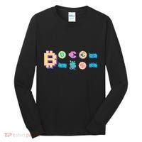 Bitcoin Pixelated Tall Long Sleeve Shirt thumb 0