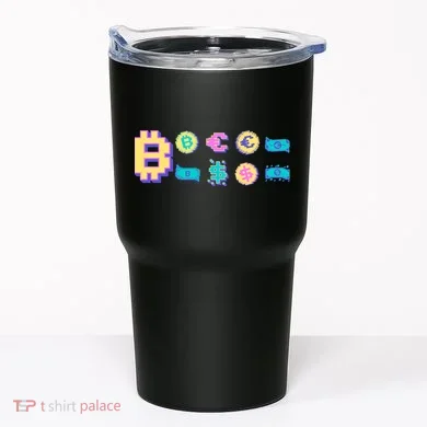 Bitcoin Pixelated Tumbler