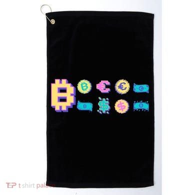 Bitcoin Pixelated Golf Towel
