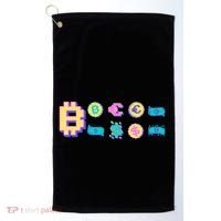 Bitcoin Pixelated Golf Towel thumb 0