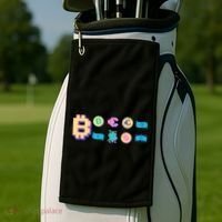 Bitcoin Pixelated Golf Towel thumb 2