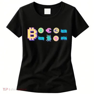 Bitcoin Pixelated Women's T-Shirt