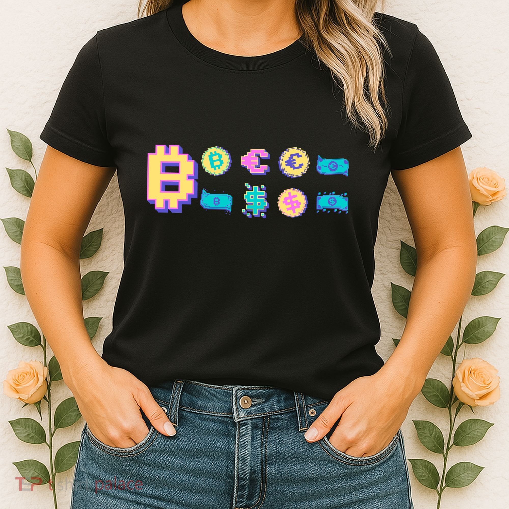 Bitcoin Pixelated Women's T-Shirt