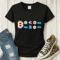 Bitcoin Pixelated Women's T-Shirt thumb 3