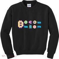 Bitcoin Pixelated Kids Sweatshirt thumb 0