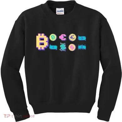 Bitcoin Pixelated Kids Sweatshirt