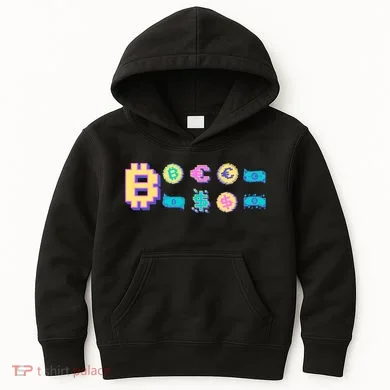Bitcoin Pixelated Kids Hoodie