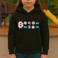 Bitcoin Pixelated Kids Hoodie thumb 3