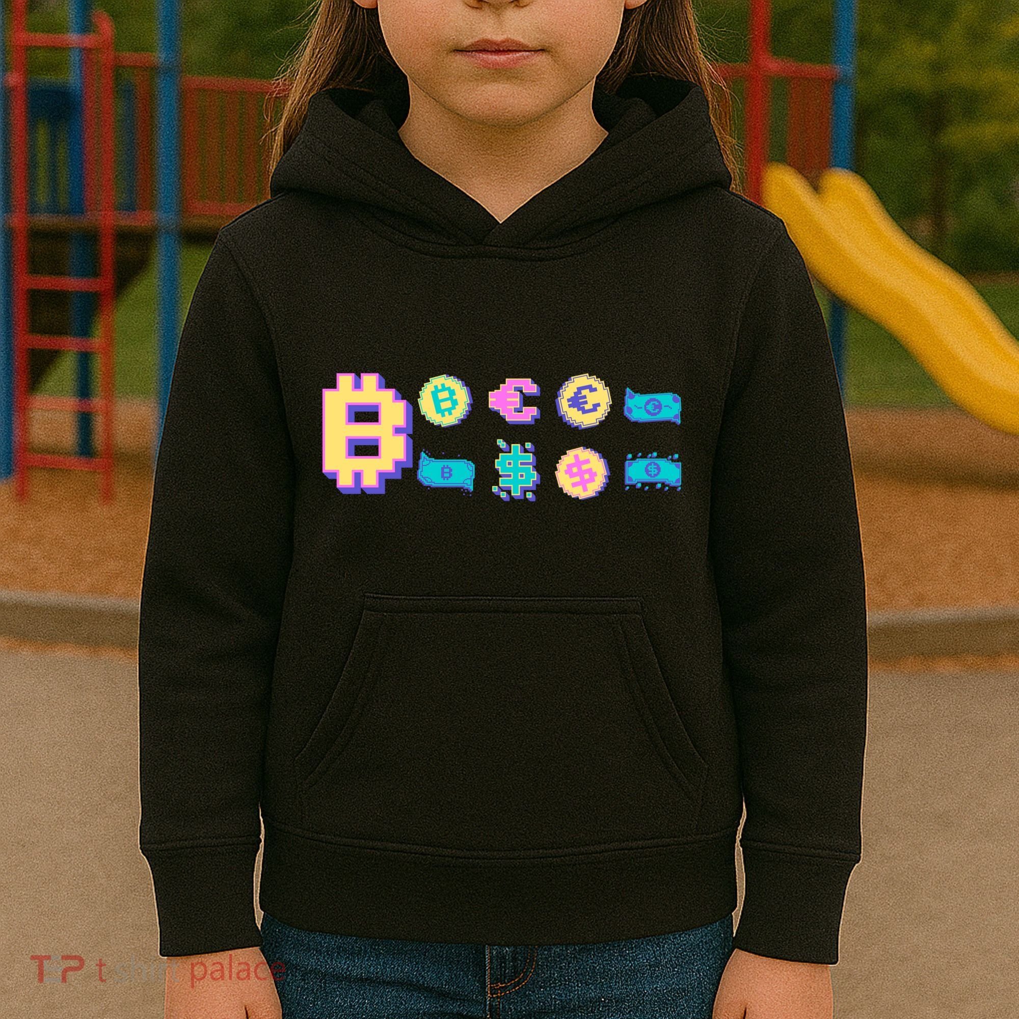 Bitcoin Pixelated Kids Hoodie
