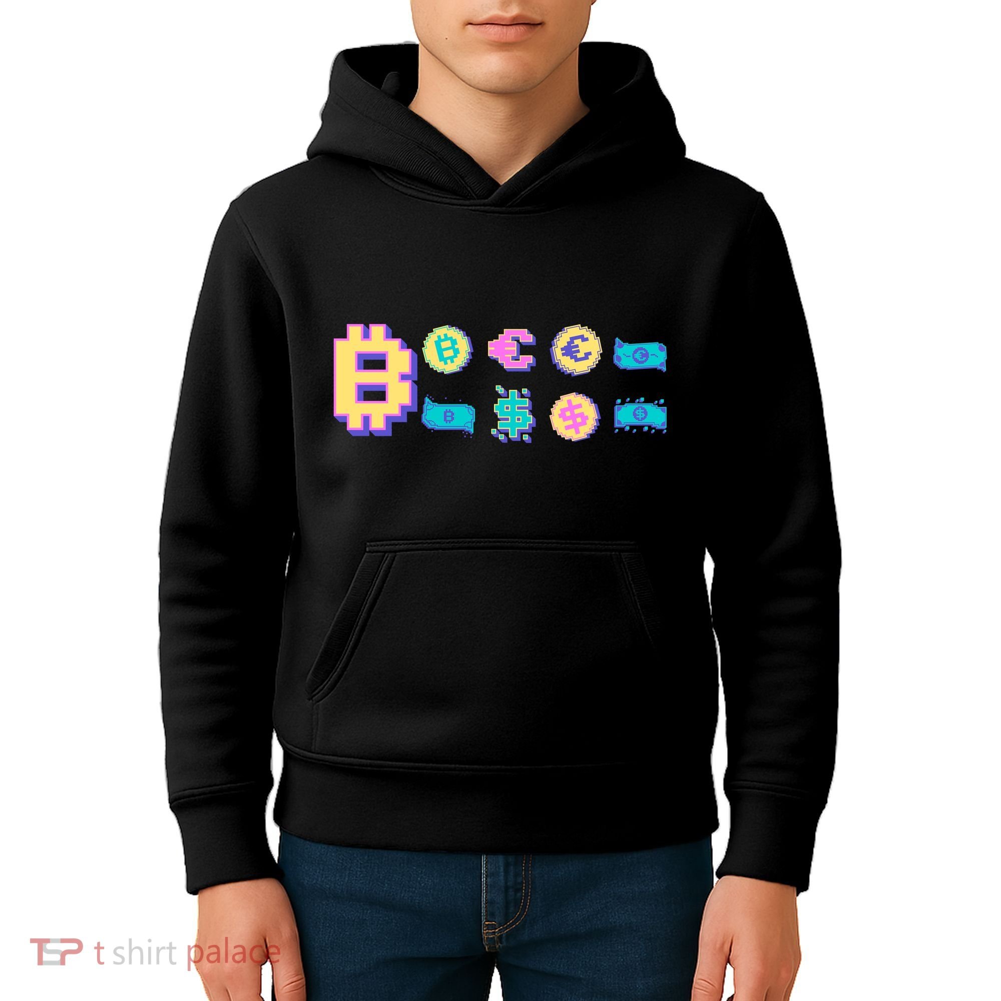 Bitcoin Pixelated Kids Hoodie