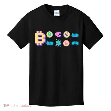 Bitcoin Pixelated Kids T-Shirt